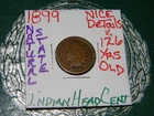 US Rare Old West 1899 Indian Head Penny Coin American Collection 127 YRS OLD-USA