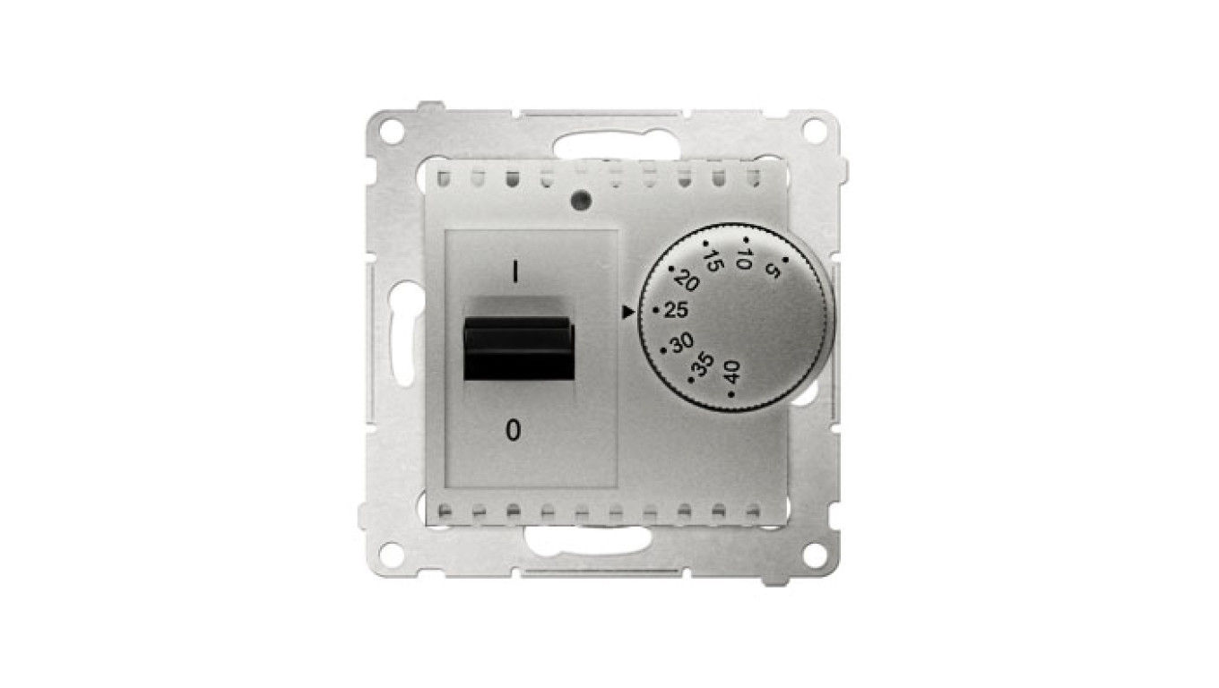 Simon 54 Temperature controller with external sensor 5-40C IP20 silver ma /T2UK