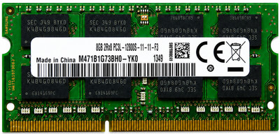 Samsung 8GB DDR3L 1600MHz 1.35V CL11 2Rx8 PC3L-12800S 204-Pin SODIMM Laptop RAM