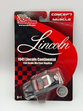 Racing Champions 1941 Lincoln Continental Convertible, Black, 1:64, NIB