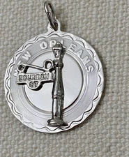 Vintage Elco Sterling Silver 925 New Orleans Bourbon St Charm Pendant 