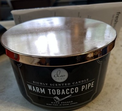 Dw Home Candle Warm Tobacco Pipe Candle 26 Hours Burn Time 3 Wick copper Top