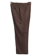 Talbots brown/tan houndstooth 100 wool lined dress pants size 8