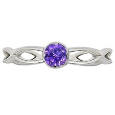 Natural African Amethyst 925 Sterling Silver Ring s.6 Jewelry R-1213