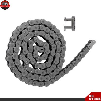 100H Carbon Steel Roller Chain 10 Feet with 2 Connecting Links Precision