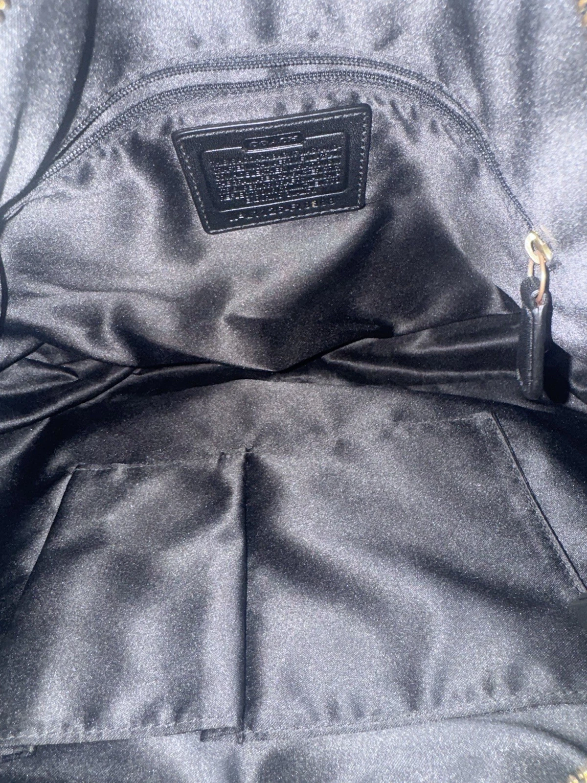 Coach Penelope borsa hobo in pelle nera F18889 vintage