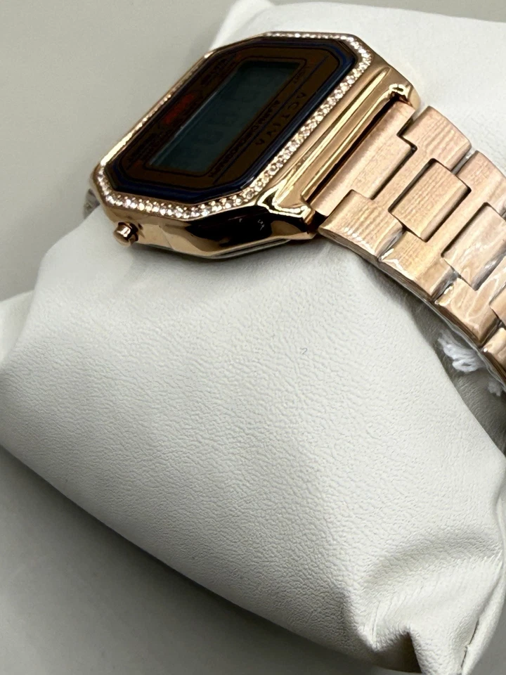 Reloj digital de oro rosa Activa Vintage X Invicta para mujer ACW1474-001 SS pulsera Foto 3 de 4