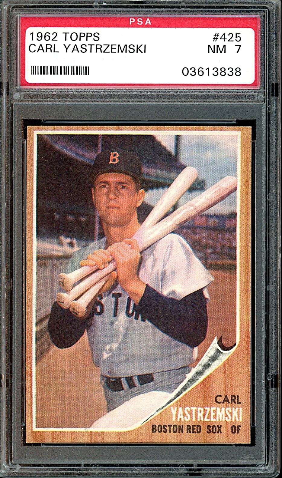 Carl Yastrzemski #425 Baseball Cards 1962 Topps trading card — raw and PSA graded price guide