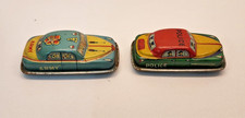 Vintage 1950s Made in Japan Tin Friction Police Car  Army Car 3 1/8"