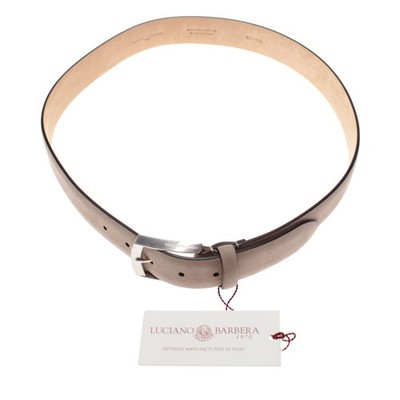 Luciano Barbera NWT Classic Belt Size 90 / 105 (US 34 / 40) in Solid Beige Suede
