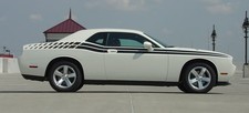 Dual Long Strobe Stripes 3m Pro Vinyl Decals For Dodge Challenger 2011-2023