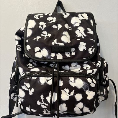 Ted Baker London Black & White Floral Backpack Drawstring
