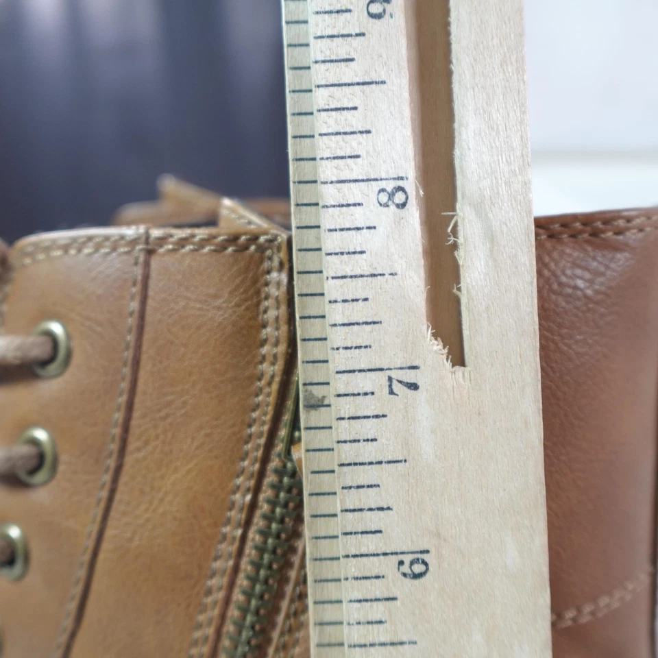 Unlisted Ankle Boots Mens 11.5 Brown Roll Combat Cap Toe Side Zip Kenneth Cole - Image 4 of 4