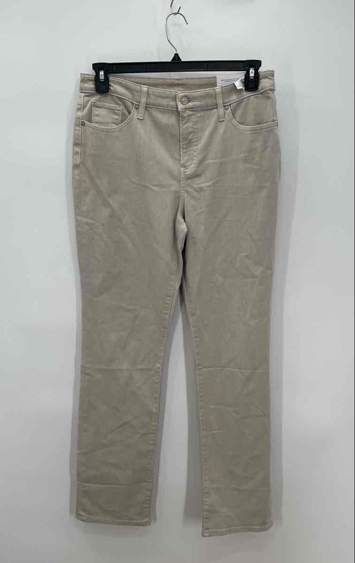Chico's Women's Girlfriend Slim Leg Beige Pants - Size 10 R