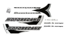 Fahrrad DEKOR Satz Aufkleber Rahmen frame Decal Sticker Motobecane grau weiß