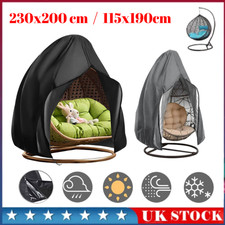 Single/Double Egg Chair Cover Hanging UV Swing Hammock Rattan Waterproof Outdoor