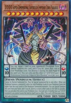 D/D/D/D Super-Dimensional Sovereign Emperor Zero Paradox BLMR-EN046 Ultra Rare