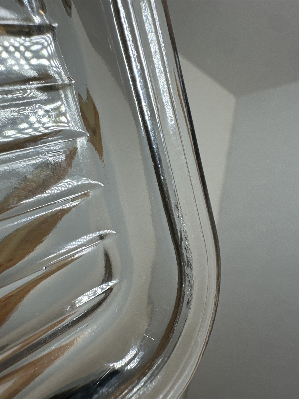 Pyrex 501-C Clear Glass Ribbed Refrigerator Dish Lid ONLY Replacement-VTG