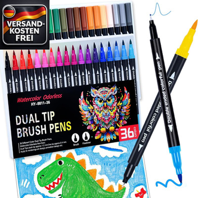 Dual Brush Fineliner Set für Bullet Journal Kalligraphie Manga Erwachsene