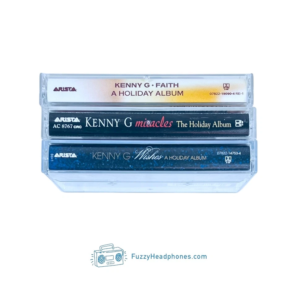 (3) Kenny G Christmas Cassette Tapes: Faith Wishes Miracles Holiday Album TESTED Foto 3 de 4