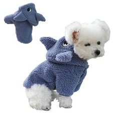 Disfraz de tiburón mascota perro adorable chaqueta suave jersey con capucha fiesta sudadera con capucha felpa