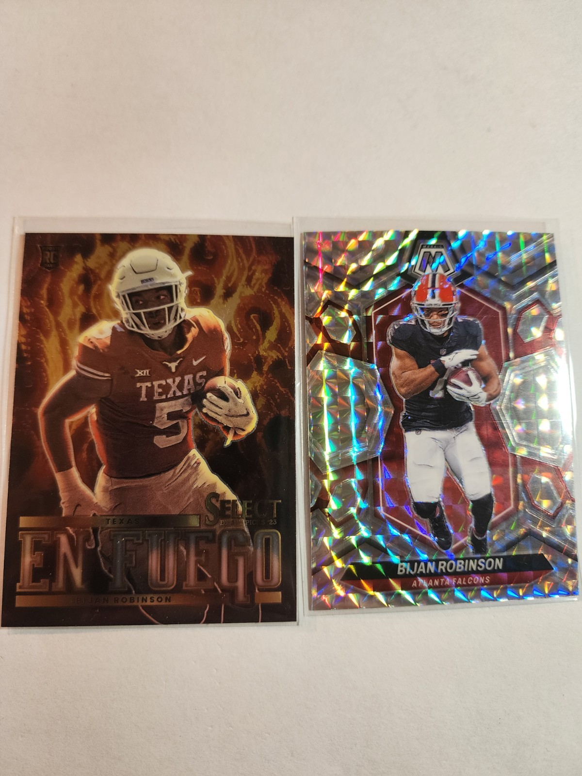 2023 Panini Select Draft Picks Bijan Robinson #EF-BR En Fuego Insert Rookie RC