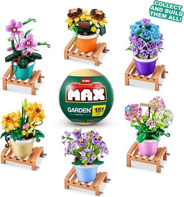 Zuru MAX - Premium Building Bricks Series 1 Garden Plant Collection  (US IMPORT)