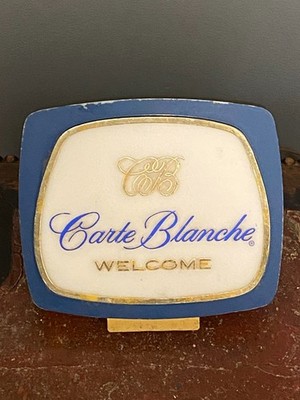 Carte Blanche Welcome Light Up Credit Card Sign Countertop 7  x 6 