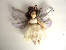 Folkmanis Tooth Fairy Finger Puppet Brunette Blue Eye Girl Fairy Tooth Fairy