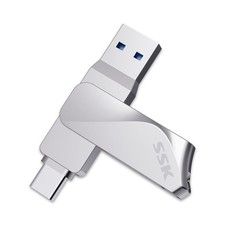 SSK 64GB USB C Flash Drive up to 200MB/s Dual...