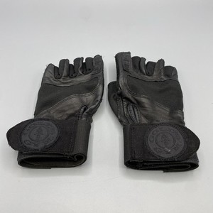Gold's Gym Weightlifting Classic Leather Wrist Wrap Gloves Size S