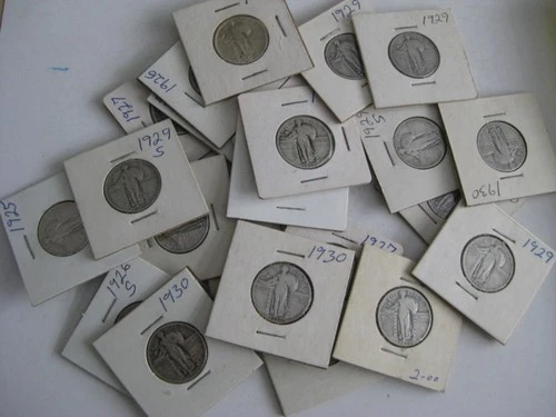 Lot of (25) Silver Standing Liberty Quarters  LOT  RB-32