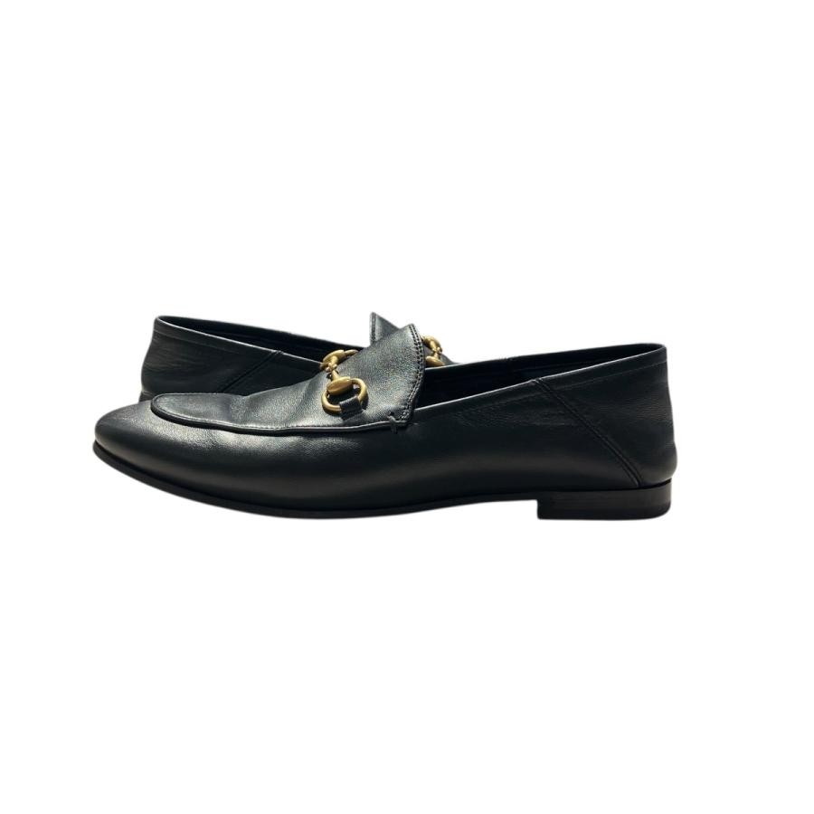 GUCCI Women's Leather Loafers Dress Shoes Size:37/JP:24 Black 141103K Authentic thumbnail 4