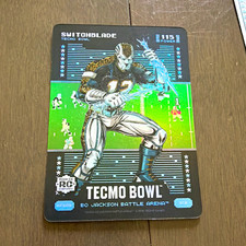 Bo Jackson Battle Arena Tecmo Bowl Switchblade Ice Rookie Football Card SFZ05. rookie card picture