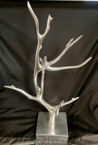 Large 10 Point Metal "Deer Antlers Statue" Cabin Decor 18 3/8"H "Grt 4 Jewelery"