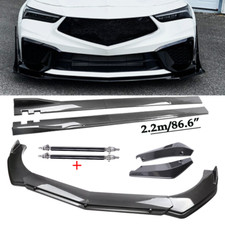 Carbon Fiber Front Bumper Rear Lip Spoiler For Acura Integra Side Skirt Body