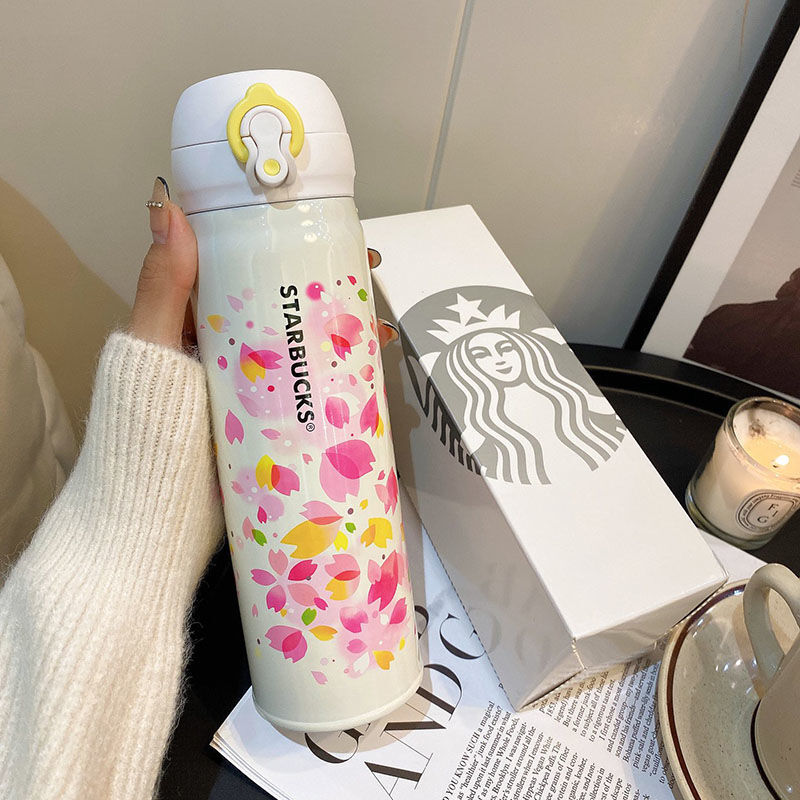Starbucks Authentic Romantic Cherry Blossom Thermos 17OZ/500ML Car