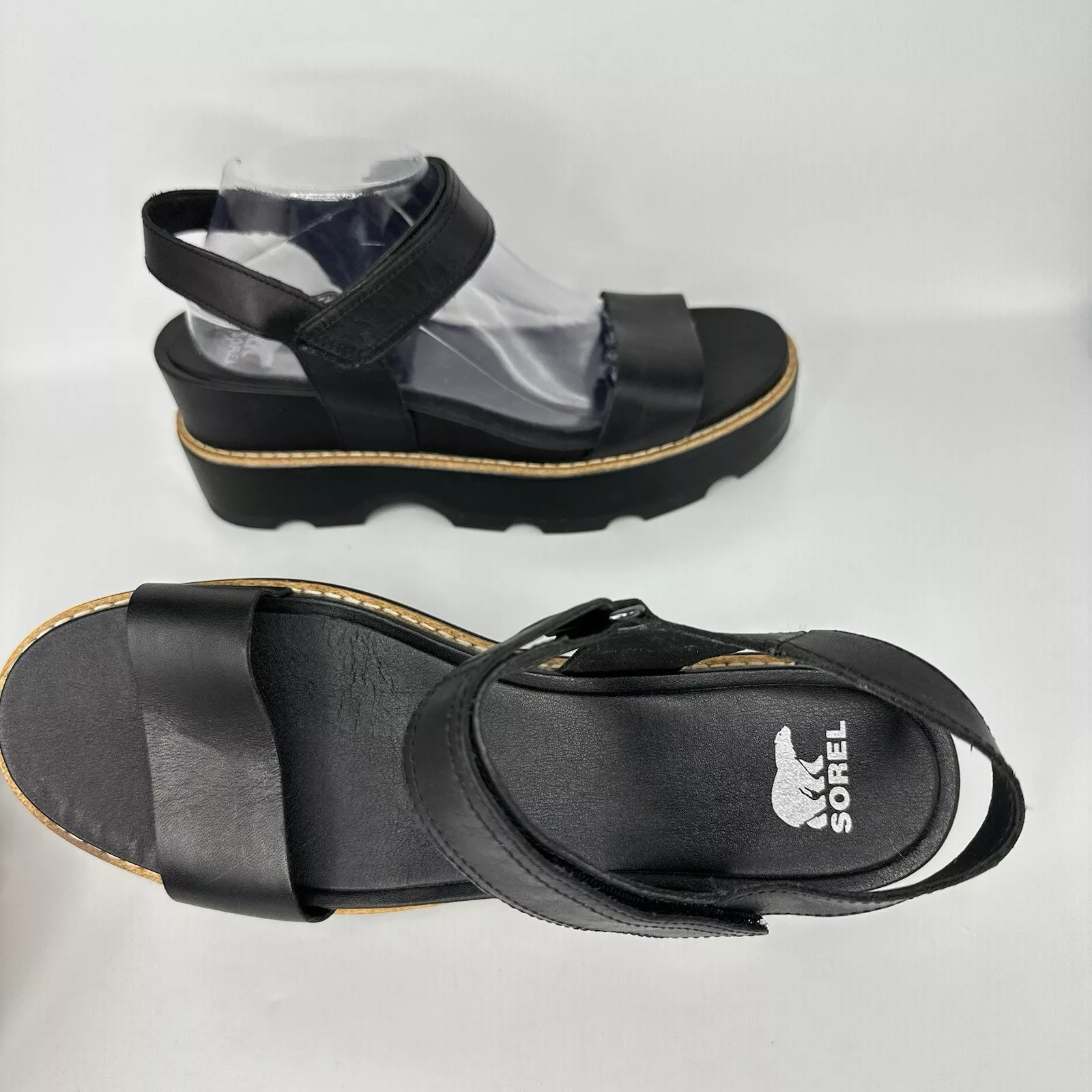 sorel joanie iv y strap wedge sea salt shoes
