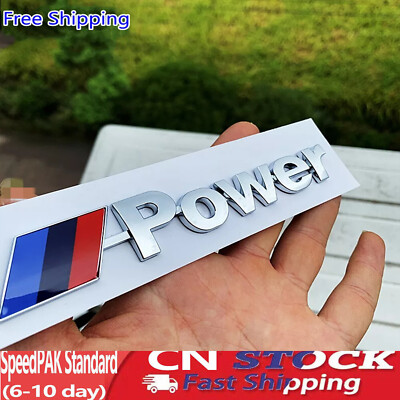 For BMW M Power Sport Logo Emblem Replace Badge Car Lid M Performance Glossy