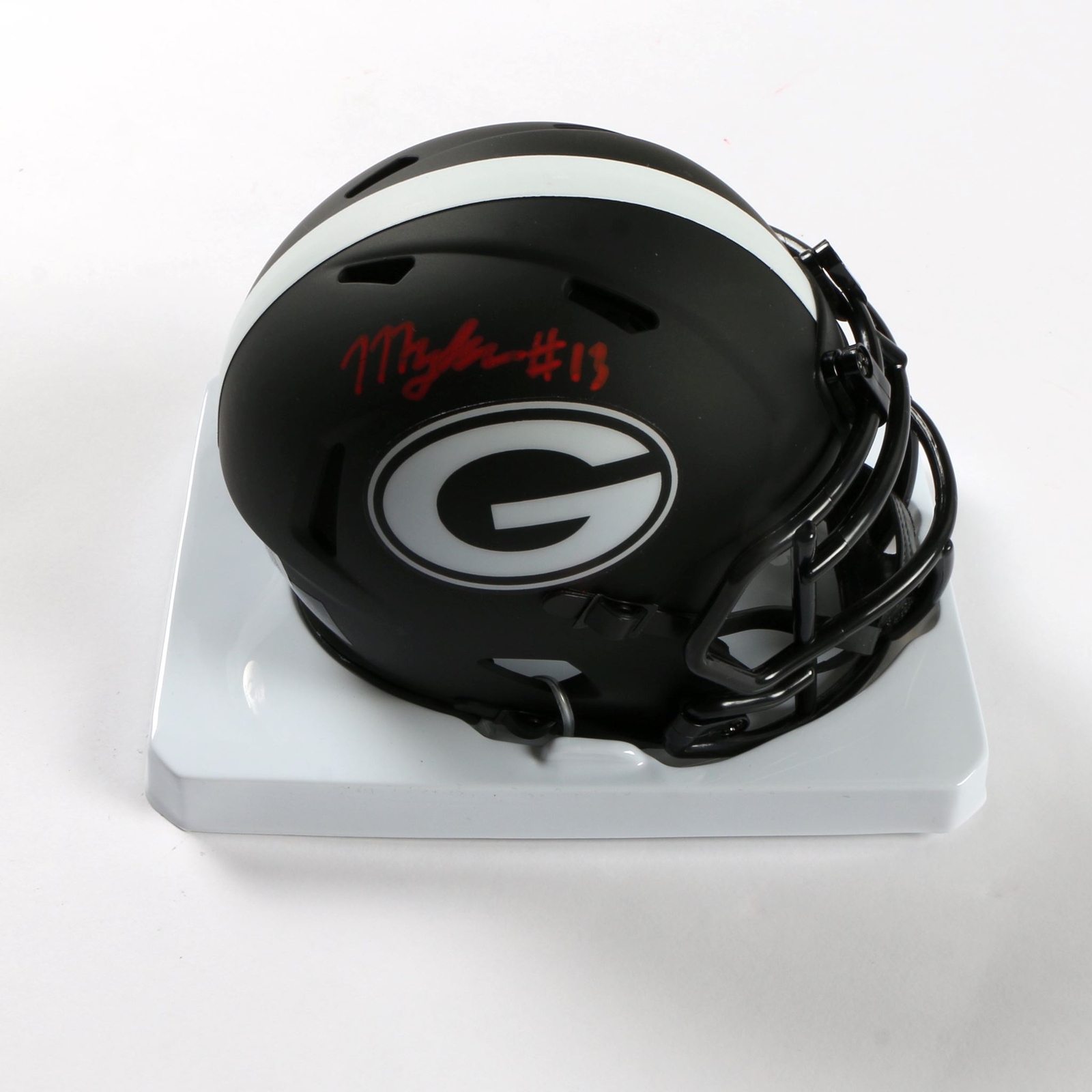Mykel Williams Signed Mini helmet eclipse Georgia Bulldogs Beckett 