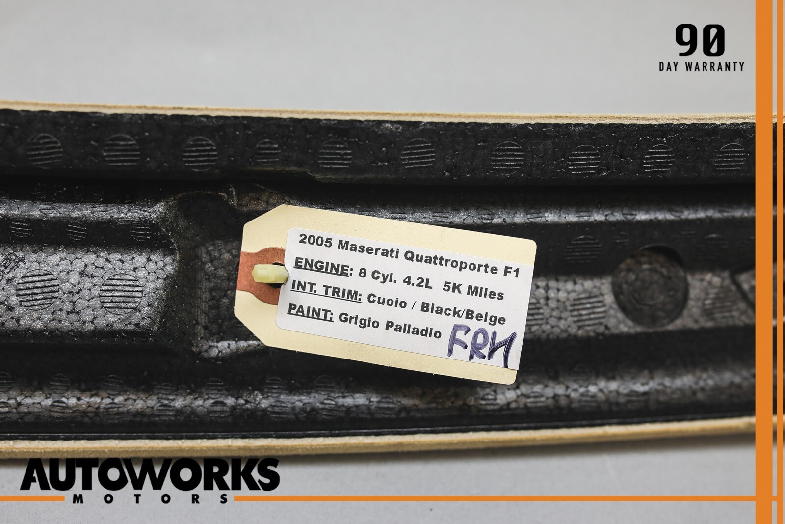03-13 Maserati Quattroporte M139 Right Side A Pillar Inner Trim Panel Cover OEM