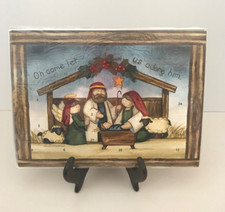 Autom, O come let us adore him , Advent Calendar, 8"x10", Flip Door, Verse/Scene
