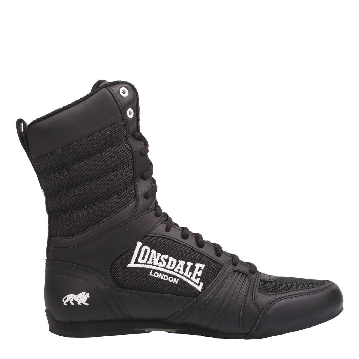 Lonsdale Mens Contender Boxing Boots Full Lace Up Sports Shoes Sneakers  Footwear