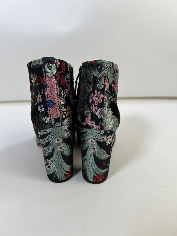 Botines Sam Edelman florales bordados tacón bloque cremallera talla 6,5 Foto 4 de 4