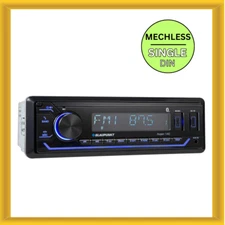 Blaupunkt 1 Din Mechless Radio 2x Front USB BT Detach Face 1 PR Preout AM/FM
