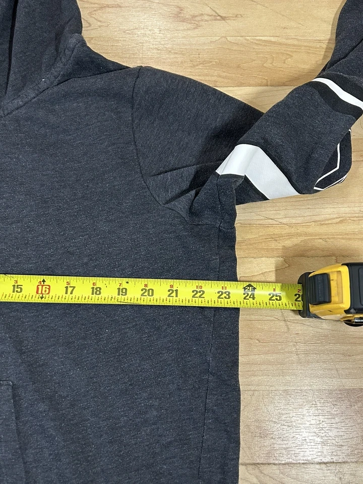 Mujer VS Rosa Sudadera con Capucha Pullover Top Atado Delantero Gris Talla Grande Foto 4 de 4