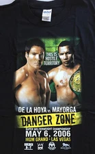 2XL Men's New Boxing Fight Oscar de la Hoya v Ricardo Mayorga T-Shirt Black