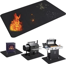 Large 65 x 48 inches Under Grill Mat for Outdoor Grill,Double-Sided Fireproof