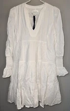 Pomander Place Tuckernuck White Swiss Dot Kenzo Dress - Size XS