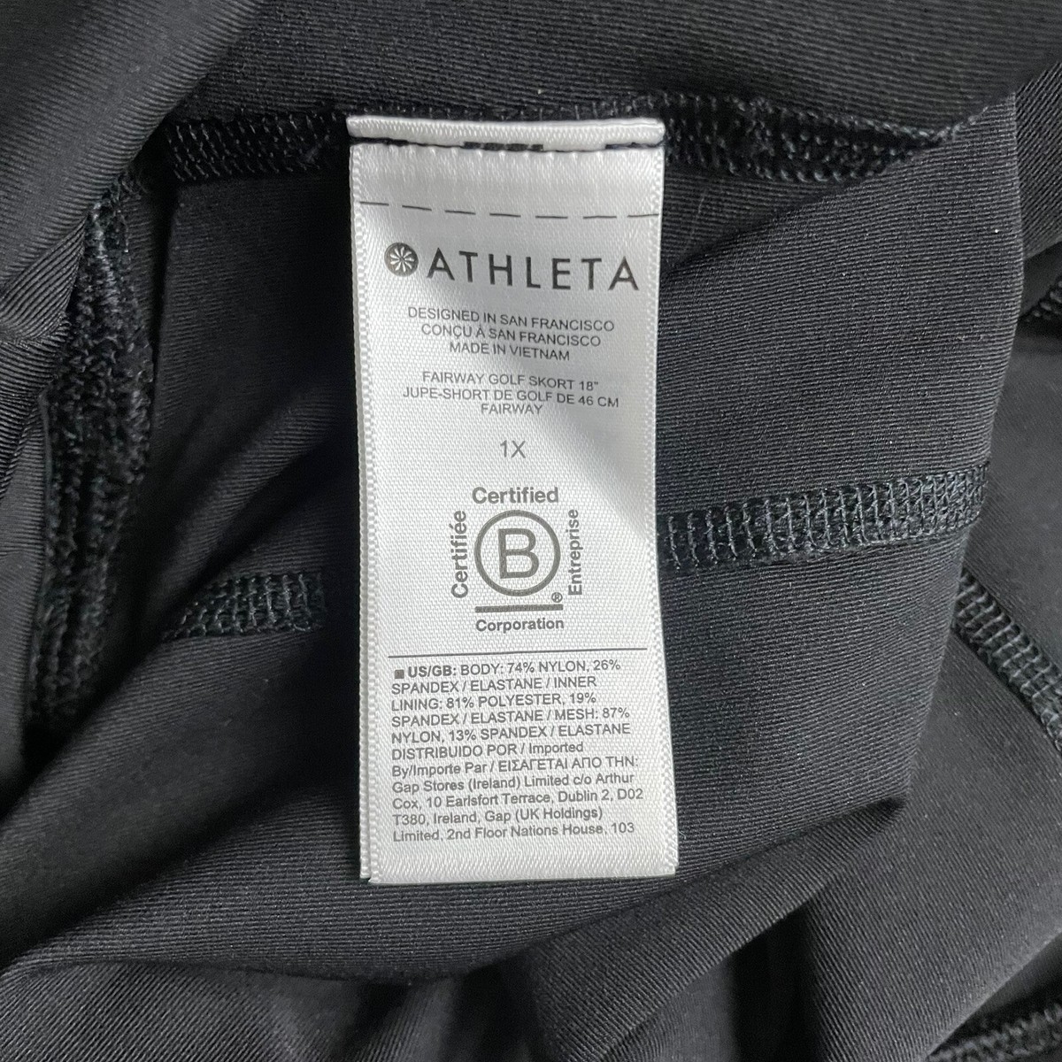 Short De Golf/Tennis Athleta Fairway Pour Femme - Noir Taille L Avec Poches Et Coupe Athlétique